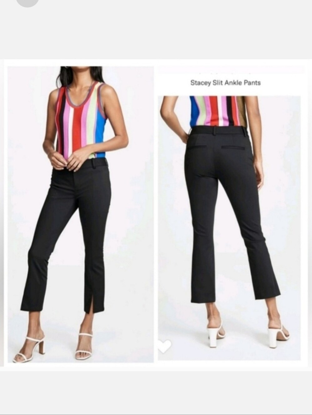 Alice + Olivia stacey front slit ankle pants Size 4 - Picture 4 of 12